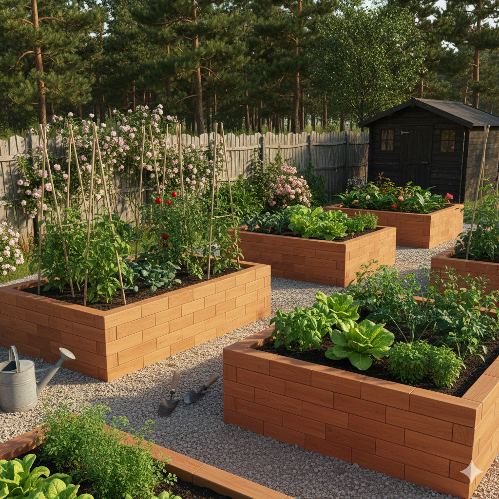 Individual pieces raised bed