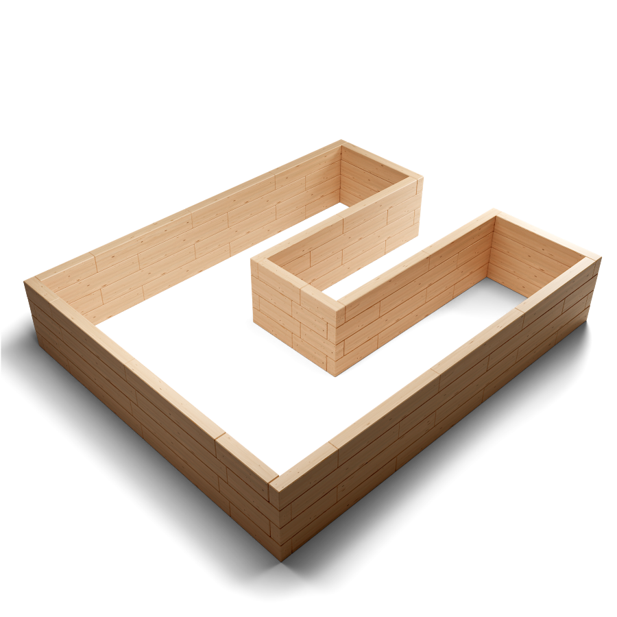 U-shape Modular Raised Bed - BRICK