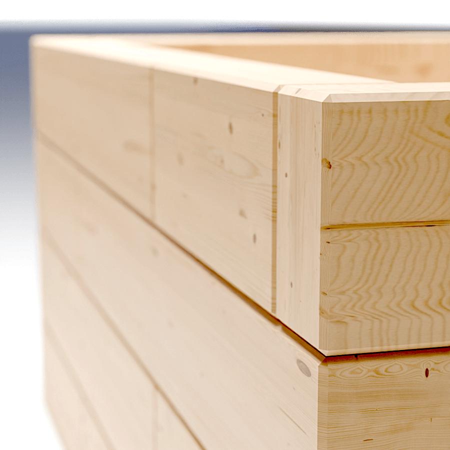 Individual pieces raised bed