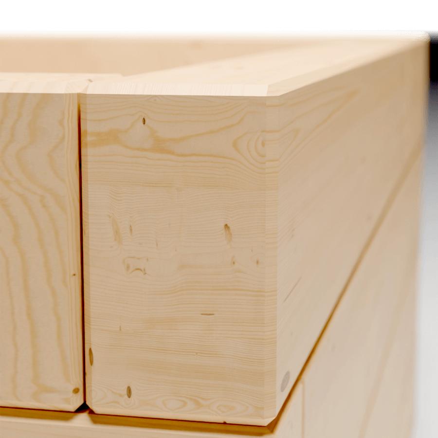 Individual pieces raised bed