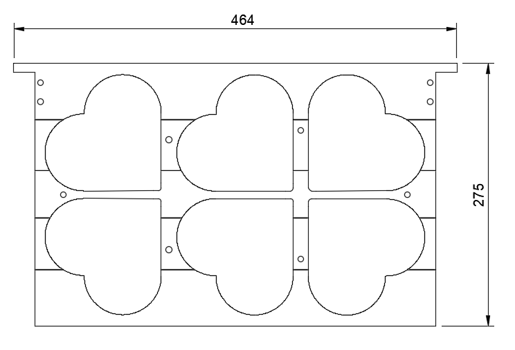 Langstroth frame dimensions diagram for heart insert compatibility