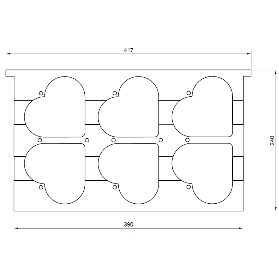 Medium Langstroth heart frame technical specifications