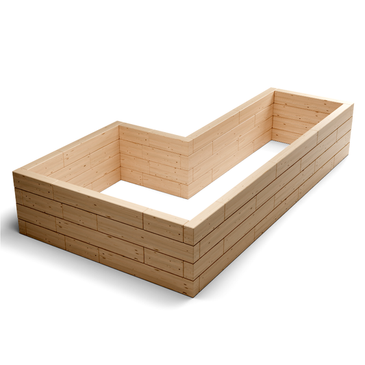 L-shape Modular Raised Bed - BRICK
