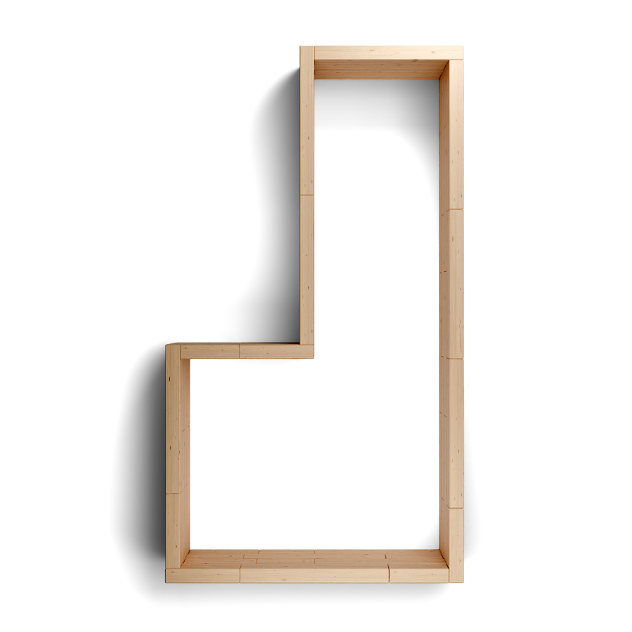 L-shape Modular Raised Bed - BRICK