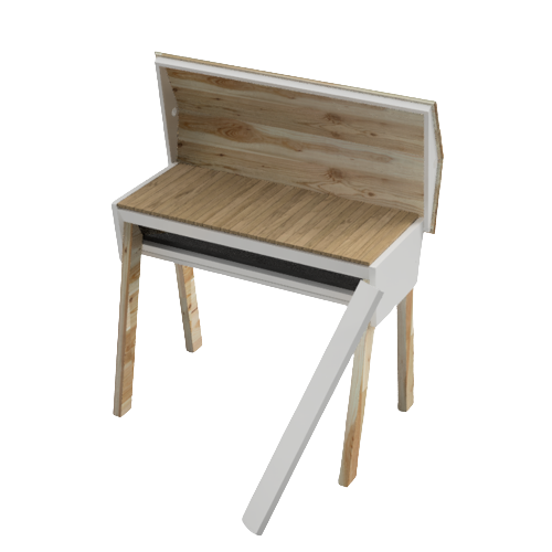 Close-up of top bar hive entrance showing horizontal beekeeping design