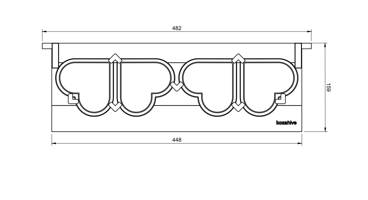 Dadant US heart frame with reusable design for sustainable beekeeping