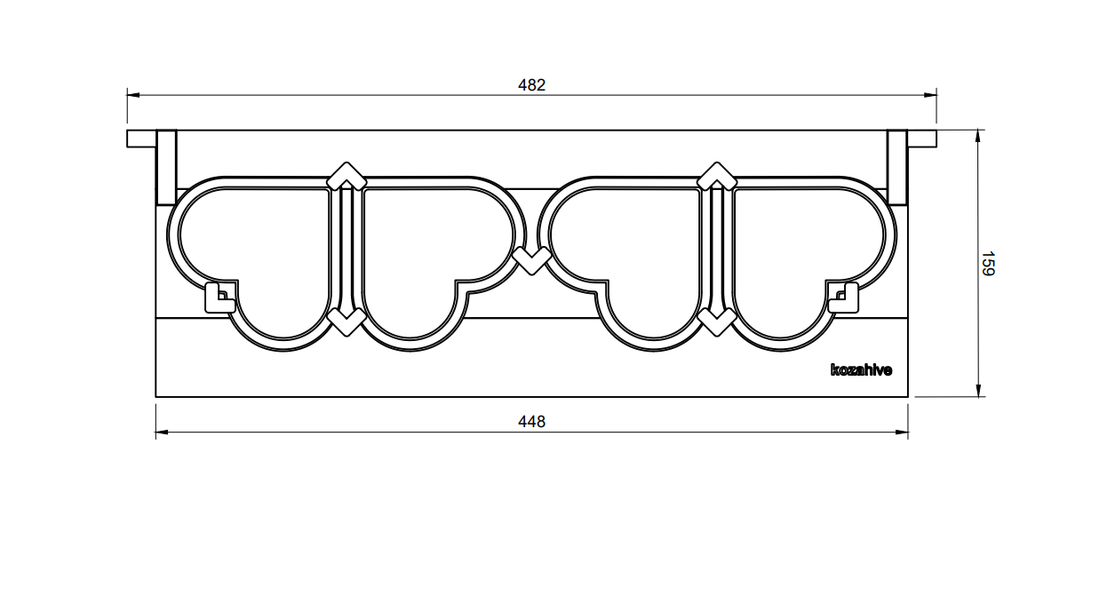 Heart frame - Langstroth medium